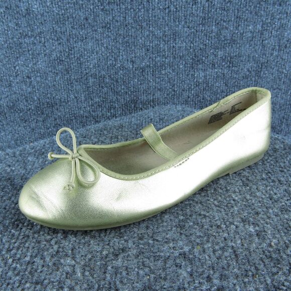 Wonder Nation Youth Girls Ballet Shoes Size 3‎ Medium Gold Synthetic Slip On - Picture 1 of 9